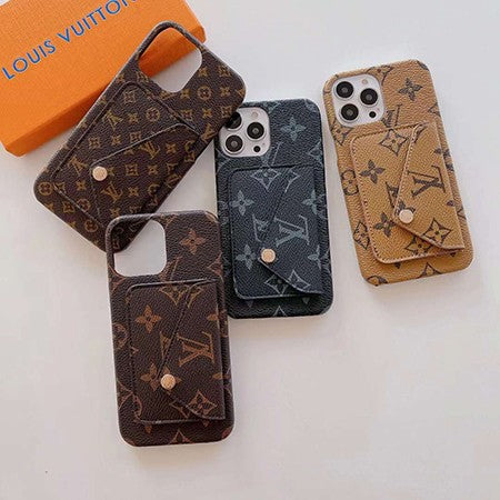 Louis Vuitton-inspired monogram iPhone wallet case with envelope pocket