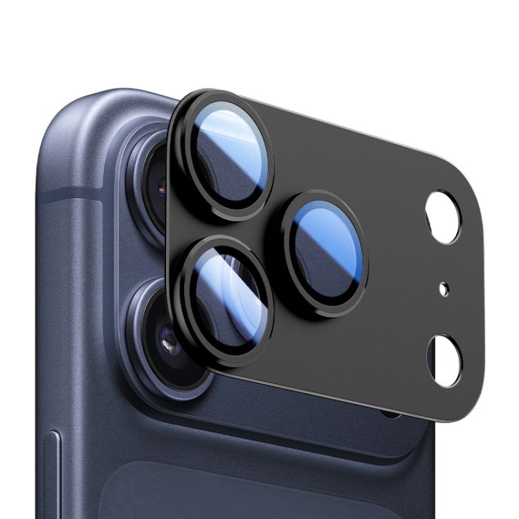 Full coverage frosted metal lens protector for iPhone