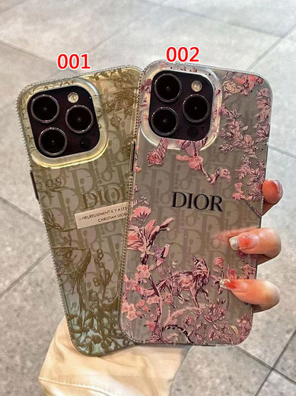 Dior-inspired botanical print case for iPhone 14 Pro