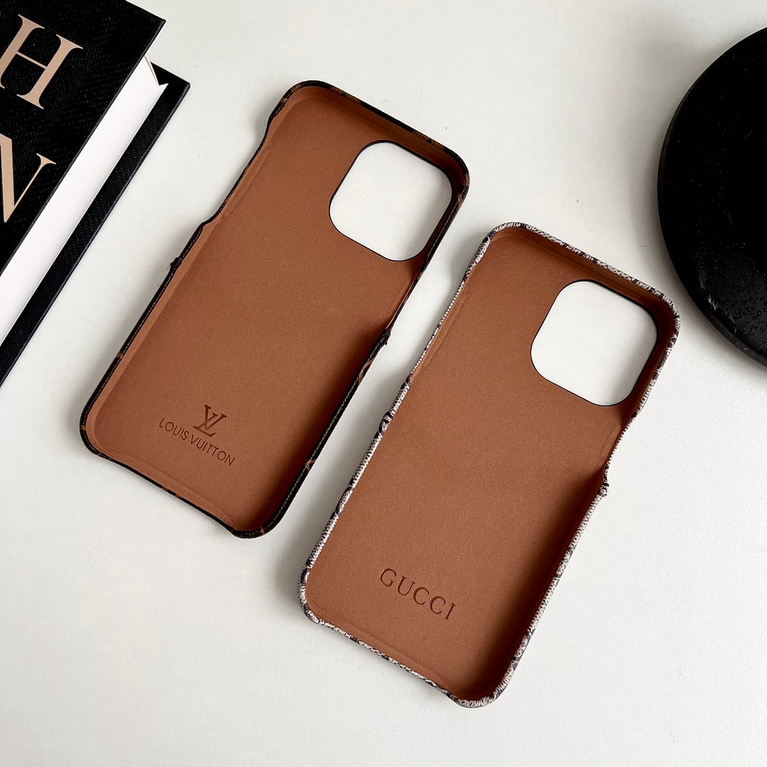 Louis Vuitton-inspired monogram iPhone case card holder