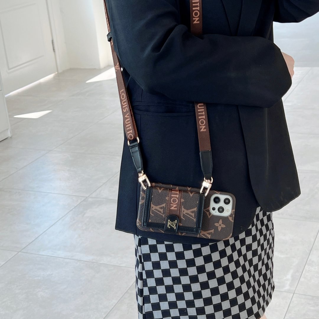 Louis Vuitton-inspired wallet card holder phone case