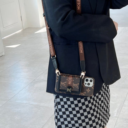 Louis Vuitton-inspired wallet card holder phone case