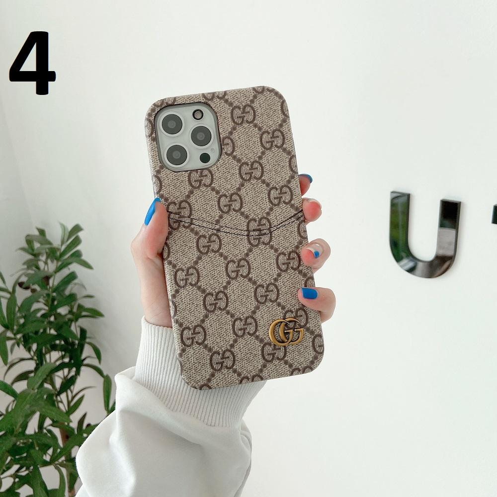 Gucci-inspired fine monogram phone case with card holder