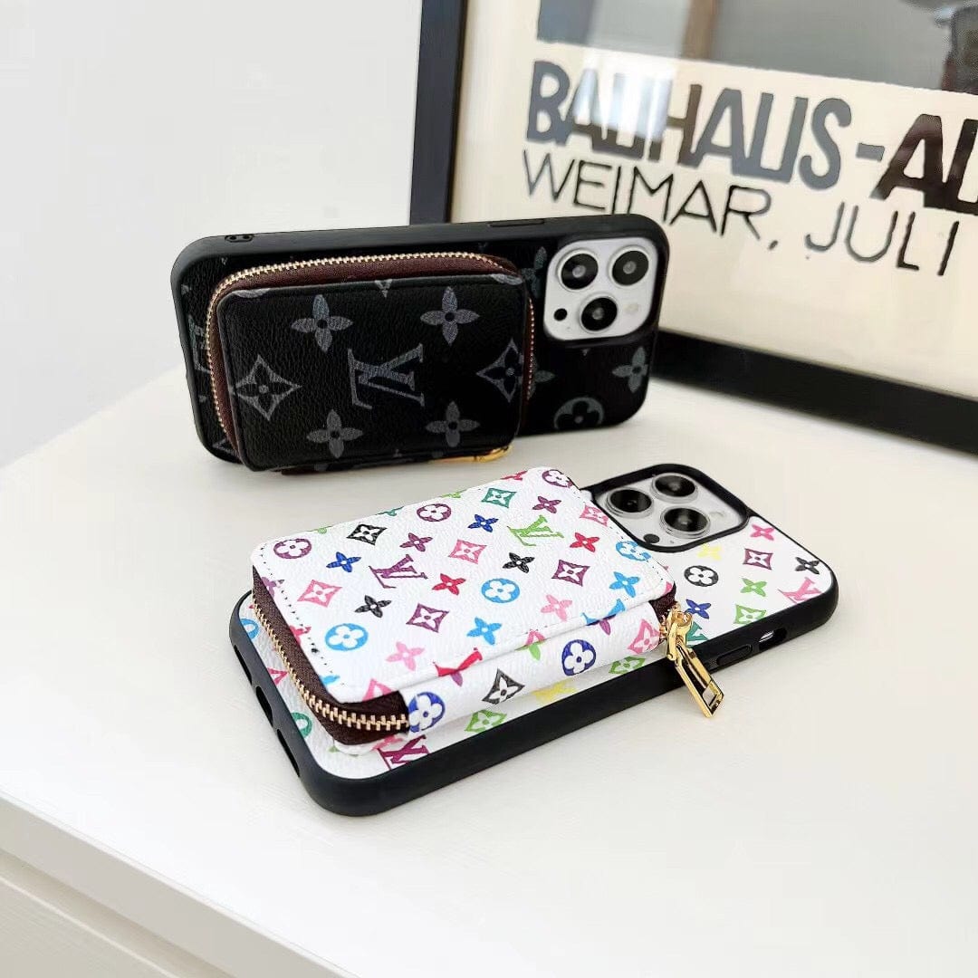 Louis Vuitton-inspired monogram wallet case for iPhone 17 Pro