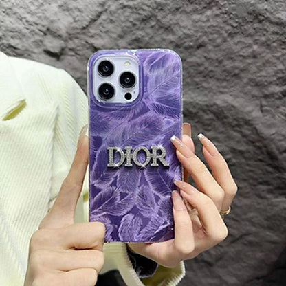 Dior-inspired scenic print case for iPhone 15 Pro Max with lettering