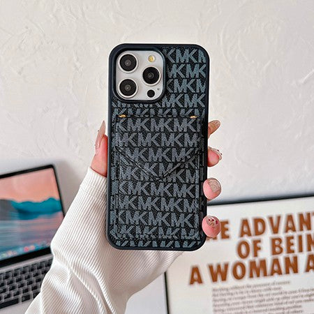 Michael Kors-inspired all-over letter pattern iPhone case, black