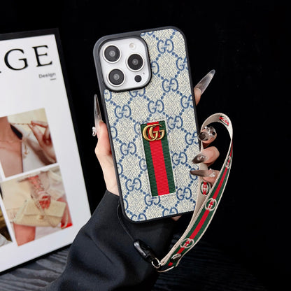 Gucci-inspired iPhone case with hand strap