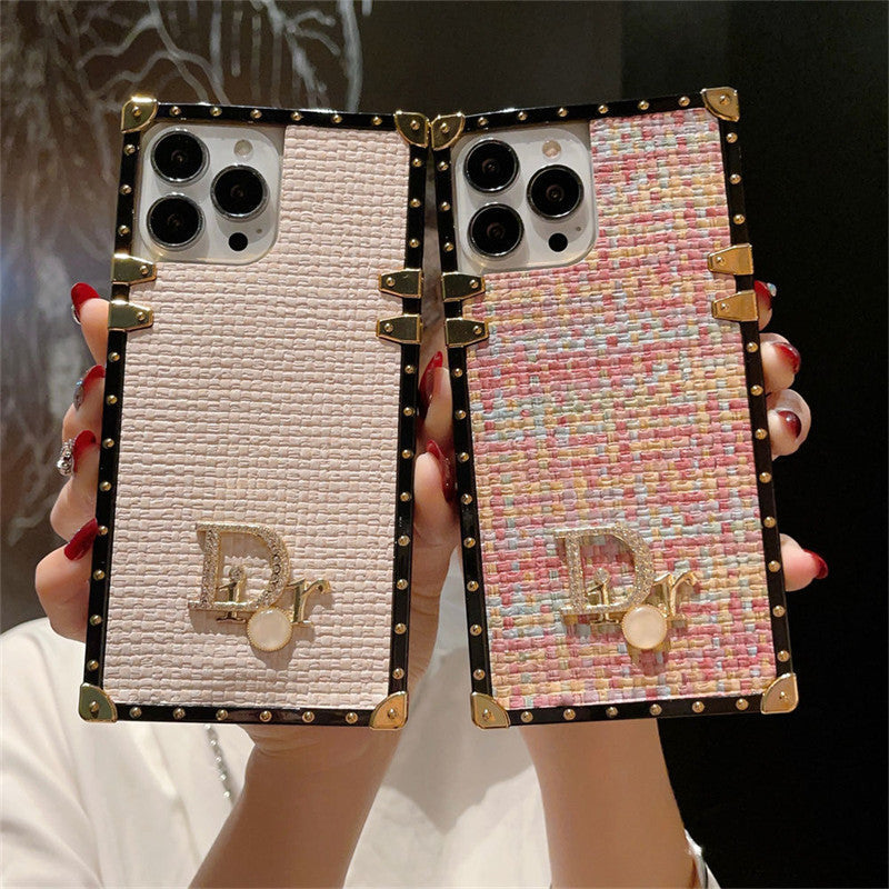 Dior-inspired geometric trunk-style case for iPhone 13 Pro