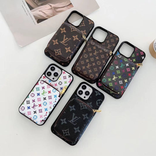 Louis Vuitton-inspired monogram wallet case for iPhone 17 Pro