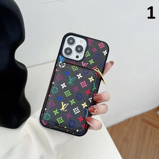Louis Vuitton-inspired monogram wallet case for iPhone 17 Pro
