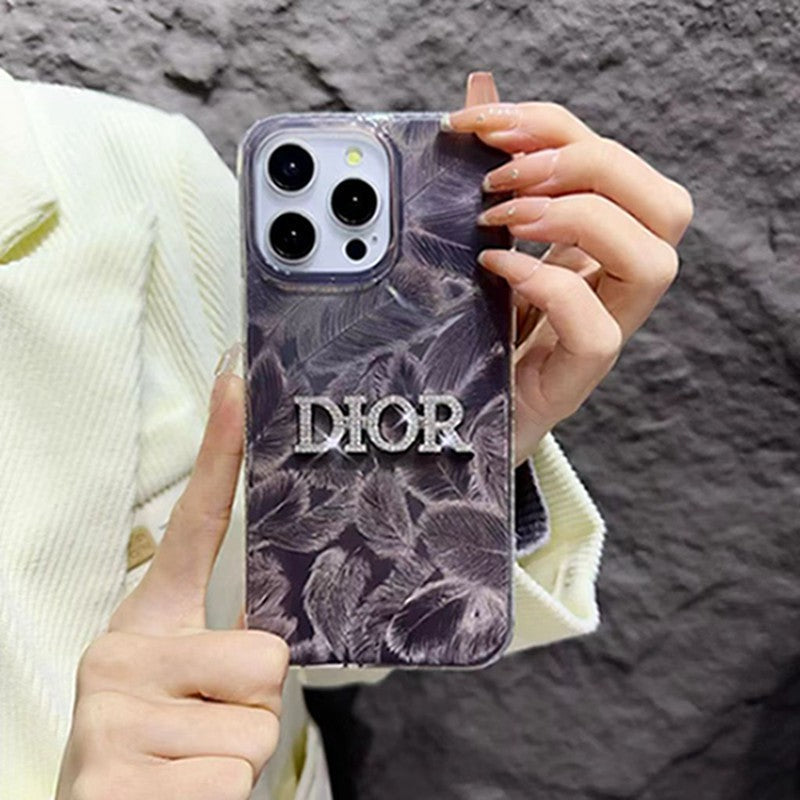 Dior-inspired scenic print case for iPhone 15 Pro Max with lettering