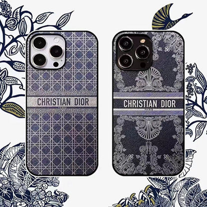 Dior-inspired dark scenic print case for iPhone 17 Pro