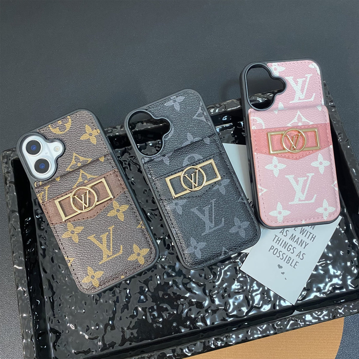 Classic circle monogram canvas iPhone case