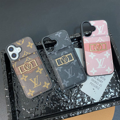 Classic circle monogram canvas iPhone case