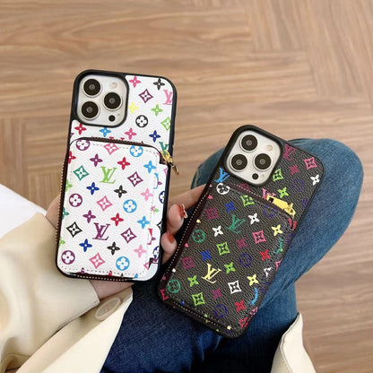 Louis Vuitton-inspired monogram wallet case for iPhone 17 Pro