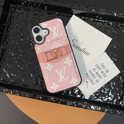Classic circle monogram canvas iPhone case