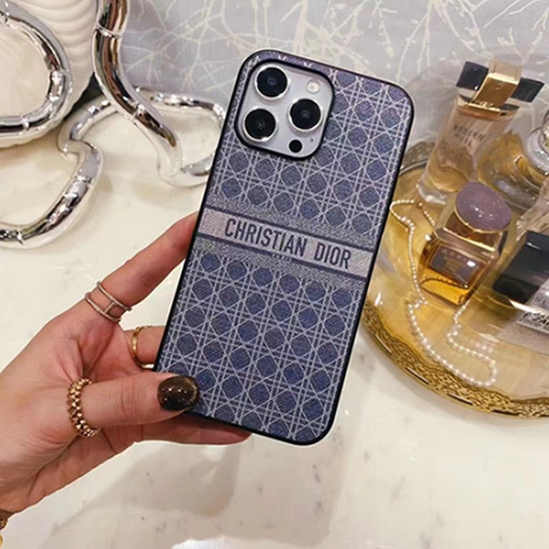 Dior-inspired dark scenic print case for iPhone 17 Pro