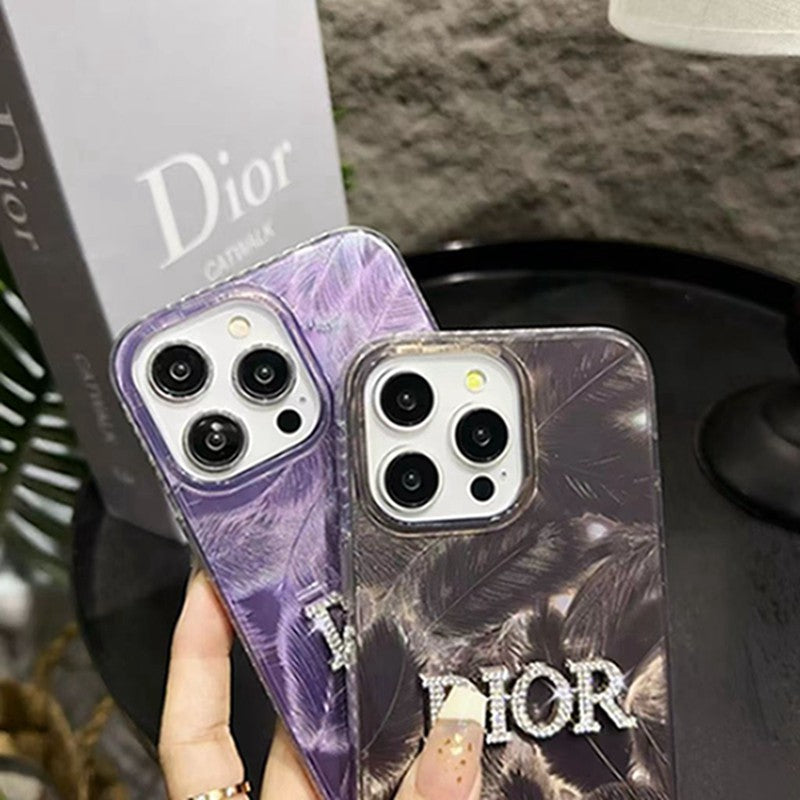 Dior-inspired scenic print case for iPhone 15 Pro Max with lettering