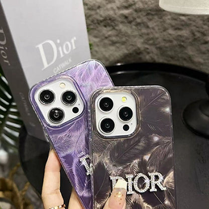 Dior-inspired scenic print case for iPhone 15 Pro Max with lettering