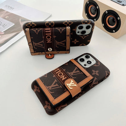 Louis Vuitton-inspired wallet card holder phone case