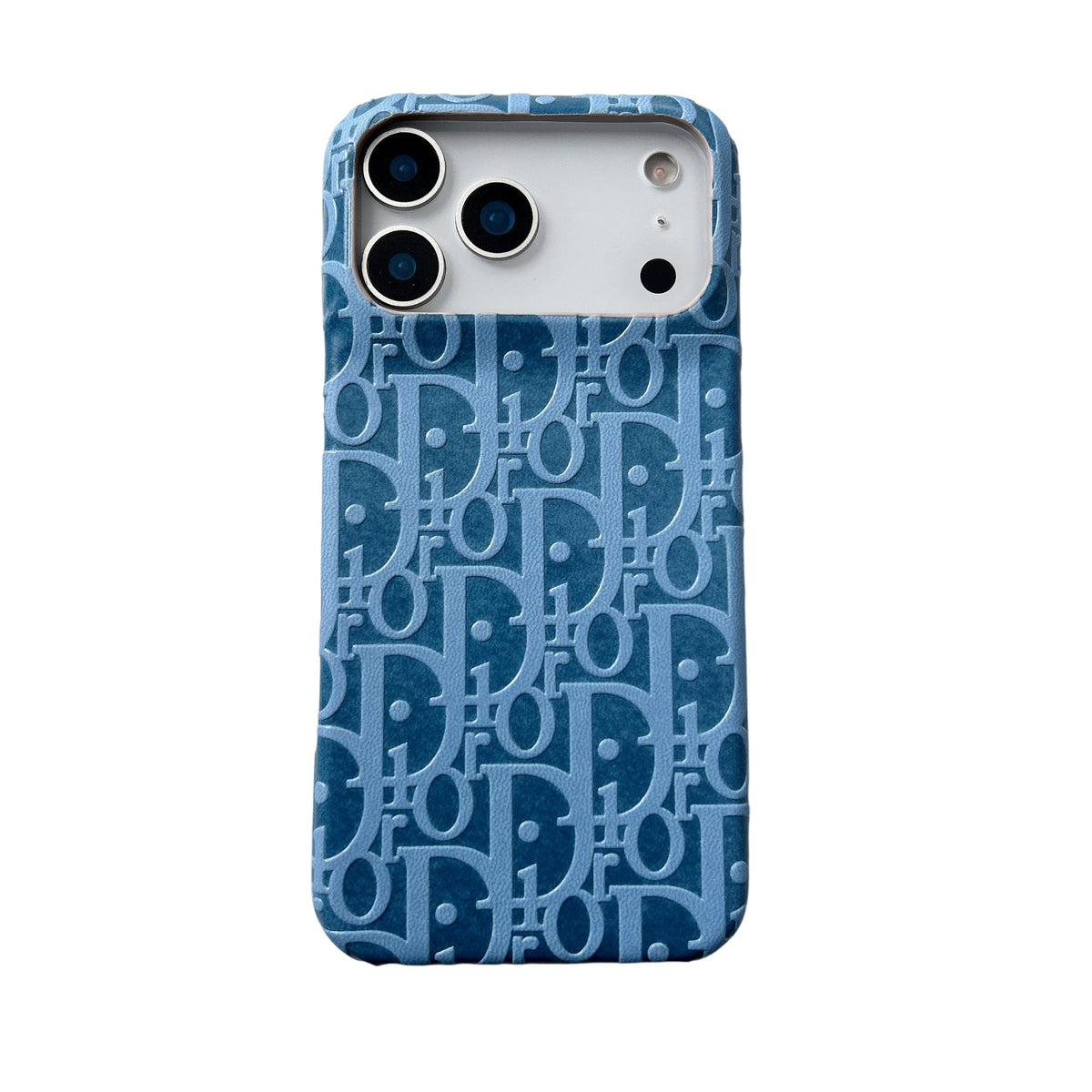 Dior-inspired leather phone case for iPhone 17 / 16 / 15 / 14
