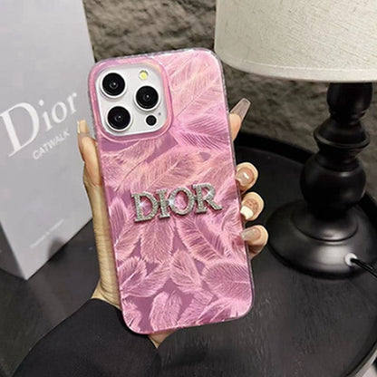 Dior-inspired scenic print case for iPhone 15 Pro Max with lettering