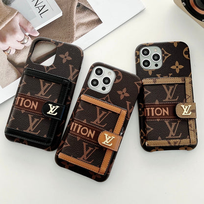 Louis Vuitton-inspired wallet card holder phone case