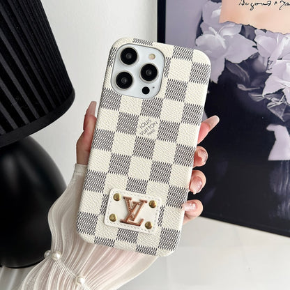 Louis Vuitton-inspired monogram leather case for iPhone