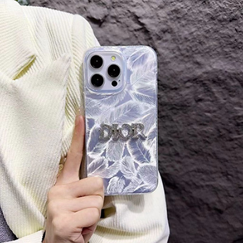 Dior-inspired scenic print case for iPhone 15 Pro Max with lettering