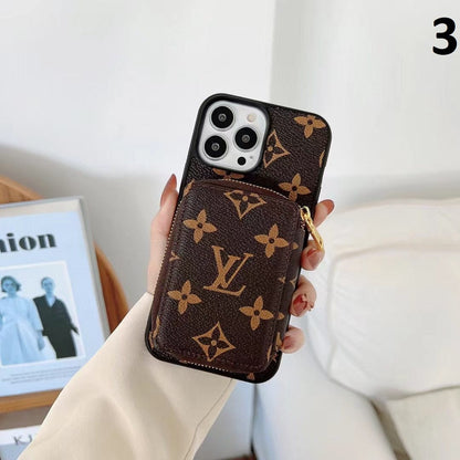 Louis Vuitton-inspired monogram wallet case for iPhone 17 Pro