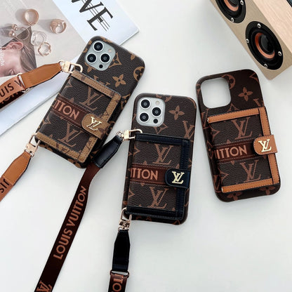 Louis Vuitton-inspired wallet card holder phone case