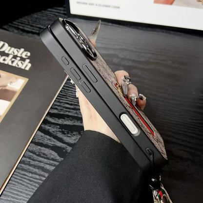 Gucci-inspired iPhone case with hand strap