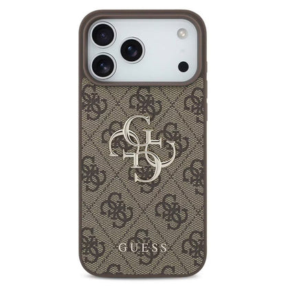 Guess-inspired monogram iPhone case with metal detail
