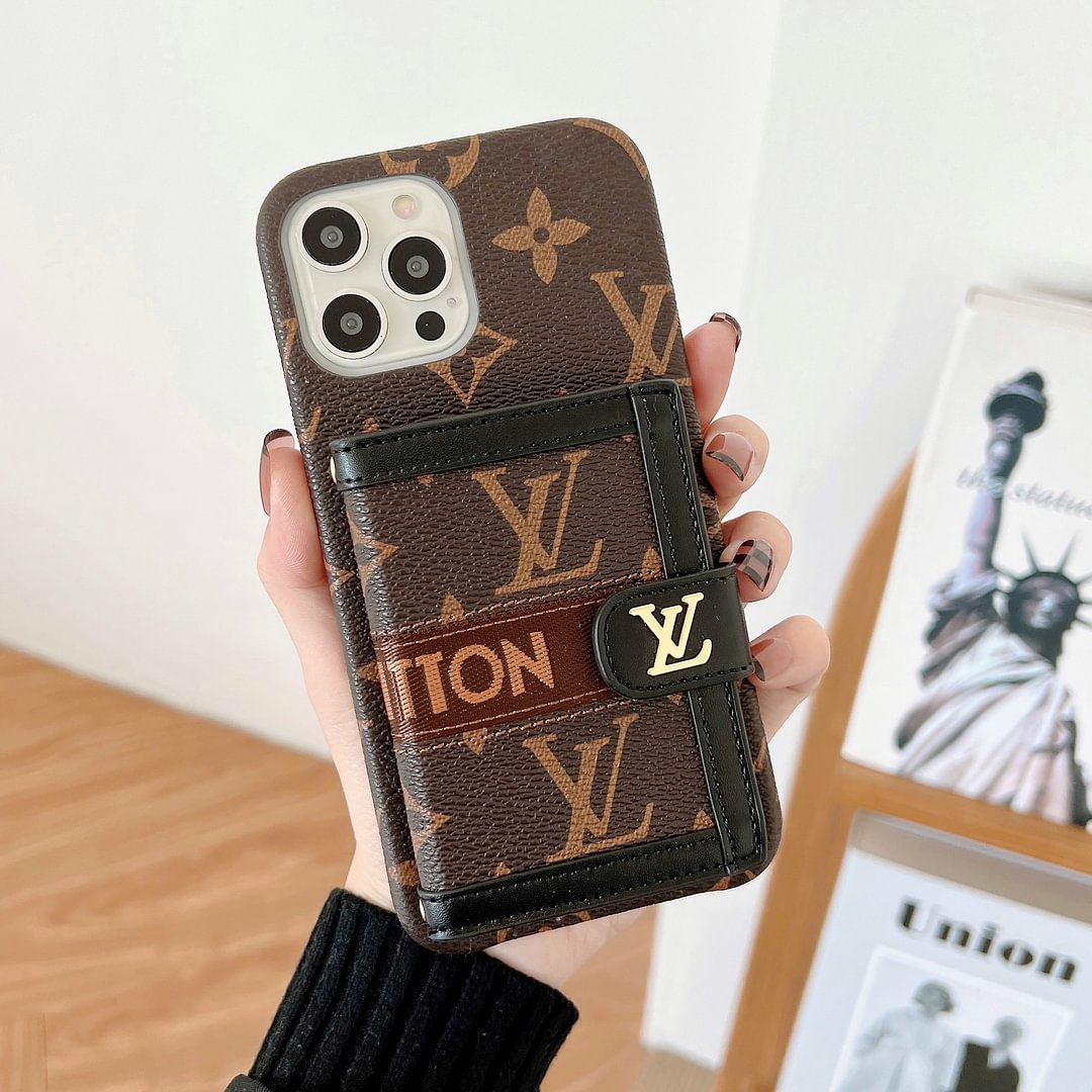 Louis Vuitton-inspired wallet card holder phone case