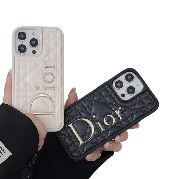 Dior-inspired quilted iPhone case with oversized letter detail