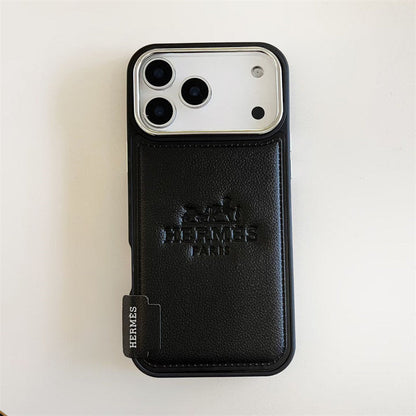 Hermes-inspired leather iPhone case 17 / 16 / 15 / 14 / 13