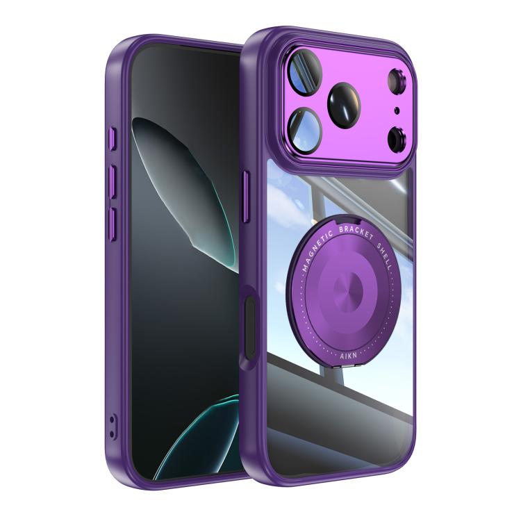 Acrylic and TPU MagSafe iPhone case with 360-degree holder
