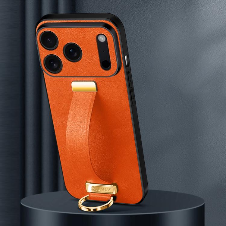 Leather texture skin feel phone case for iPhone 17 / 16 / 15 / 14, orange
