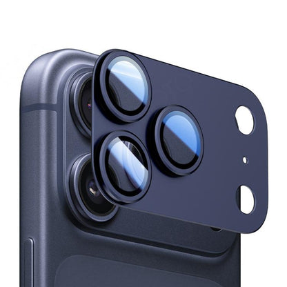 Full coverage frosted metal lens protector for iPhone