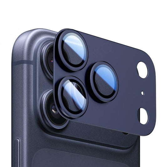 Full coverage frosted metal lens protector for iPhone