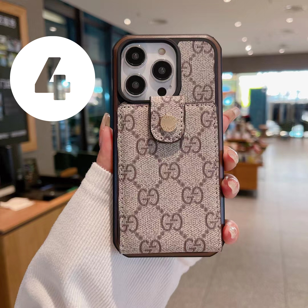 Louis Vuitton-inspired checkered phone wallet case