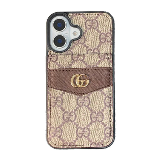 Louis Vuitton-inspired monogram phone case with card holder