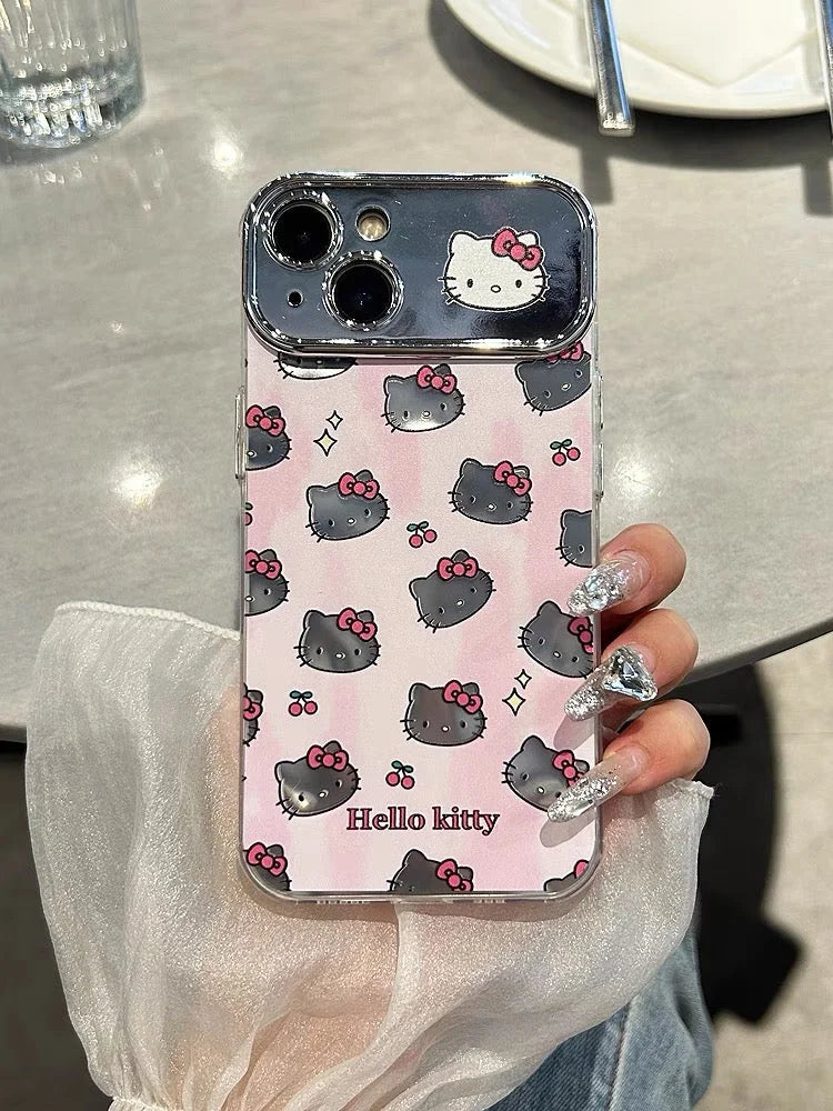 Hello Kitty-inspired pink character pattern phone case