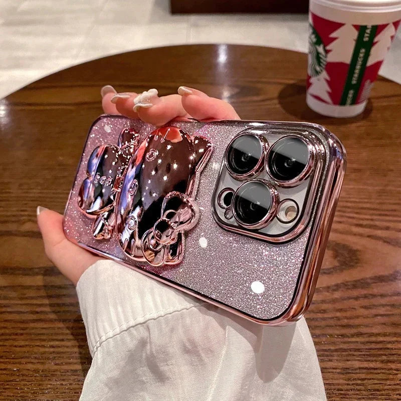 Hello Kitty-inspired metallic character case for iPhone 14 Pro Max
