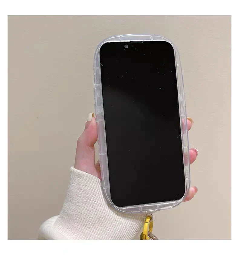 Hello Kitty-inspired character print iPhone 13 case with beaded strap