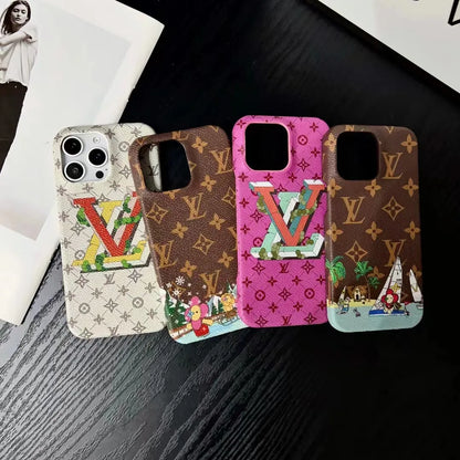 Louis Vuitton-inspired colorful monogram case for iPhone 17 Pro Max