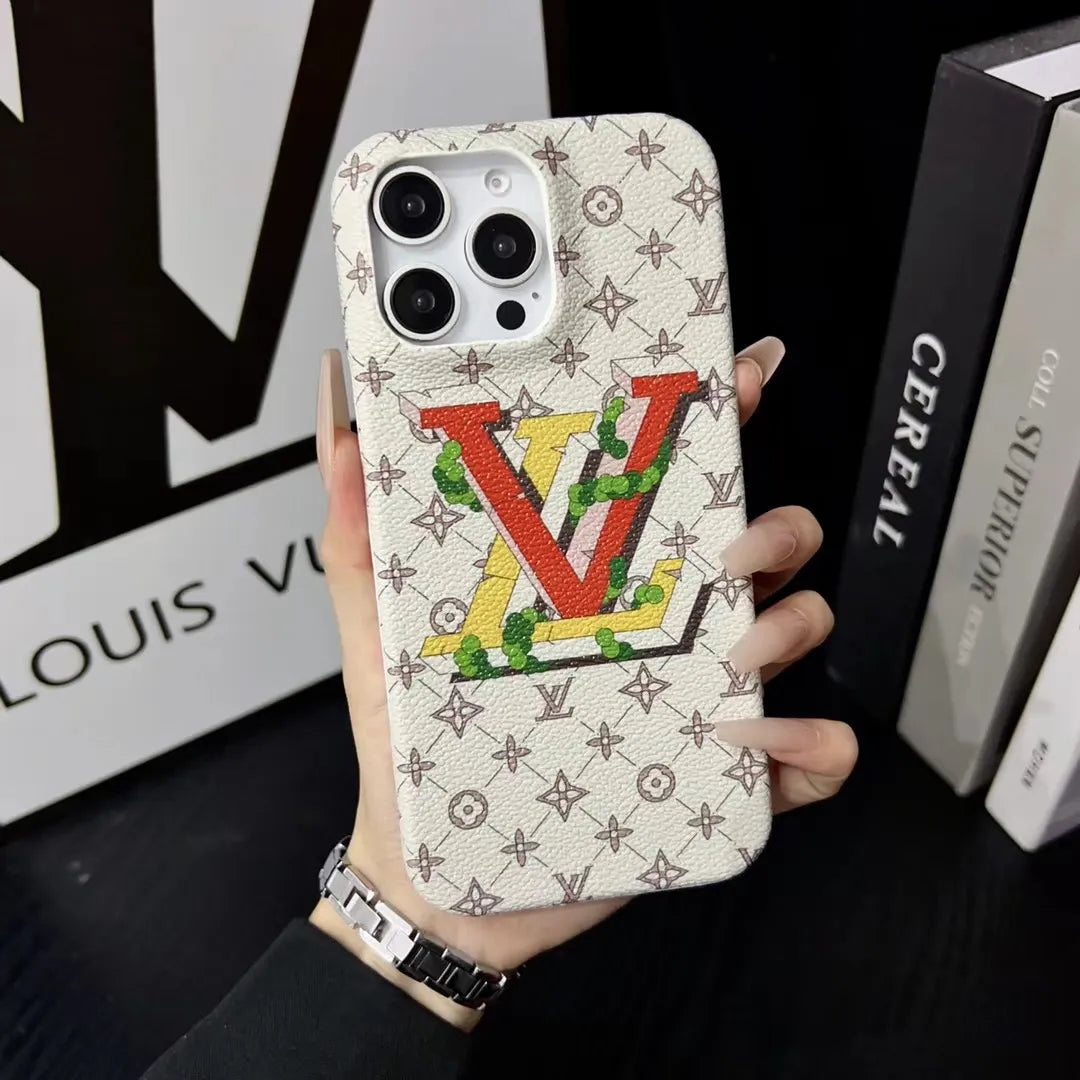 Louis Vuitton-inspired colorful monogram case for iPhone 17 Pro Max