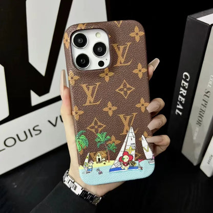 Louis Vuitton-inspired colorful monogram case for iPhone 17 Pro Max