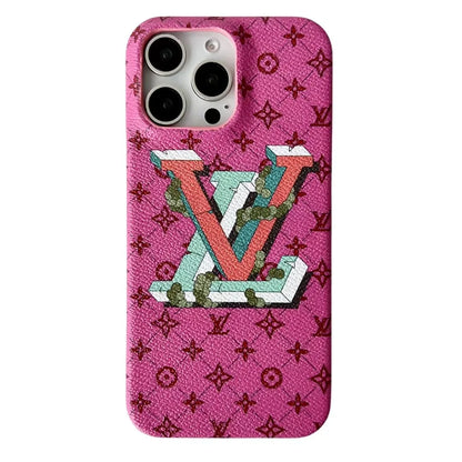 Louis Vuitton-inspired colorful monogram case for iPhone 17 Pro Max