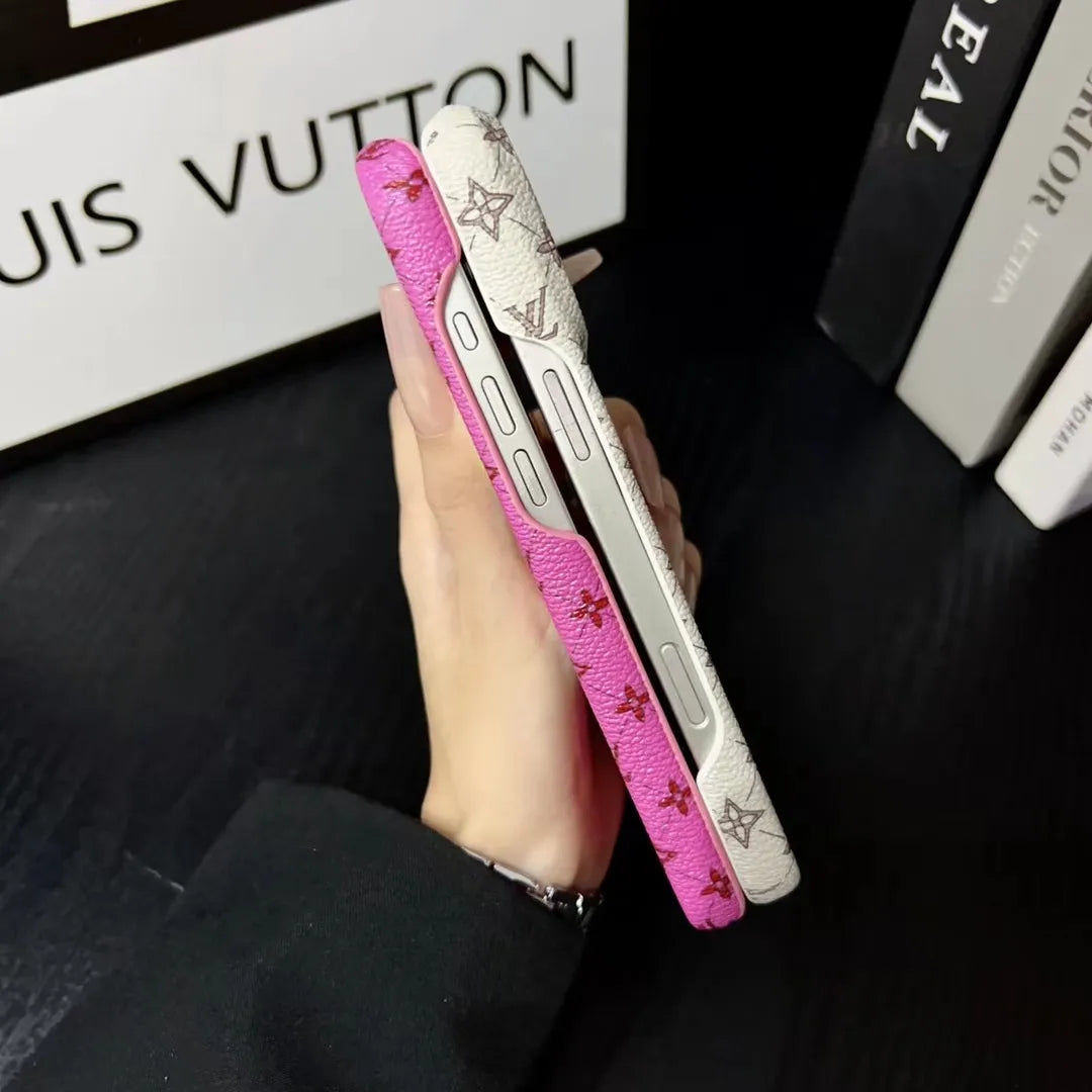 Louis Vuitton-inspired colorful monogram case for iPhone 17 Pro Max